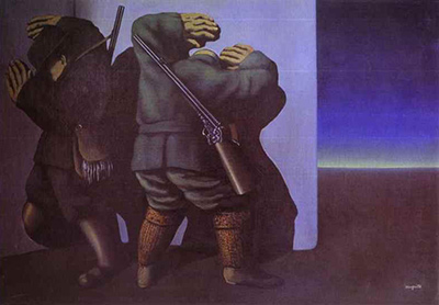Jäger am Rande der Nacht Rene Magritte